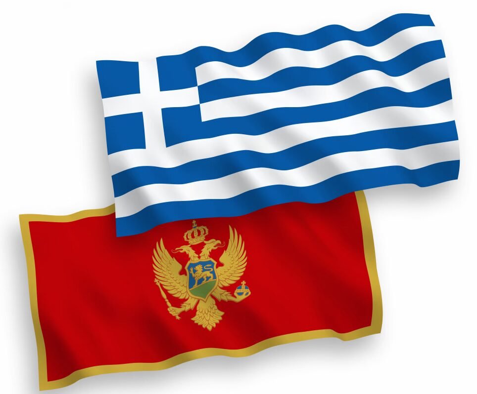 Zastave Grčke i Crne Gore